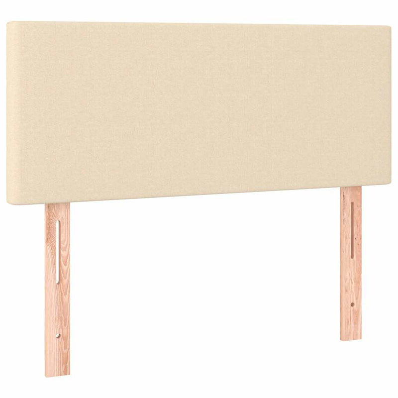 Tăblie de pat, crem, 90x5x78/88 cm, textil