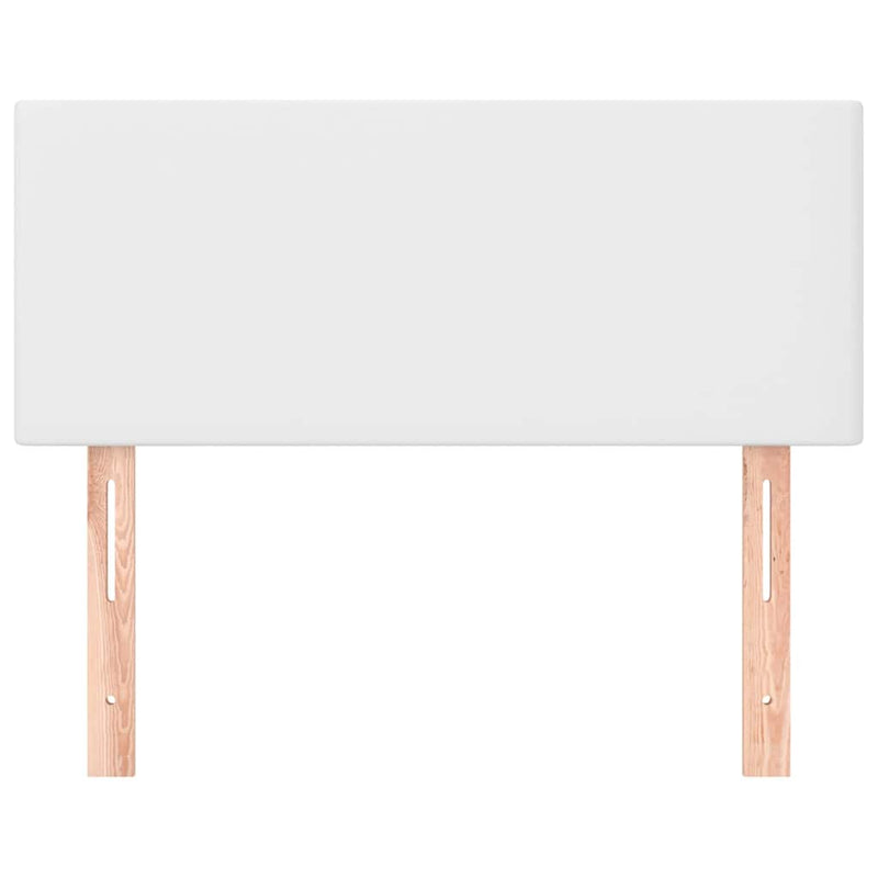 Tăblie de pat, alb, 90x5x78/88 cm, piele ecologică