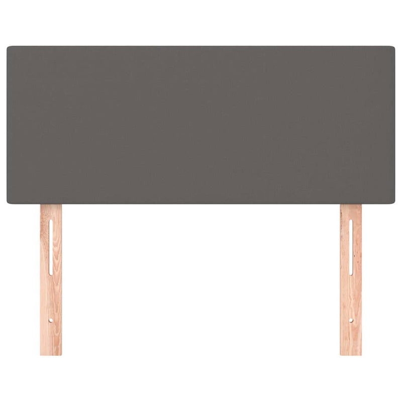 Tăblie de pat, gri, 90x5x78/88 cm, piele ecologică