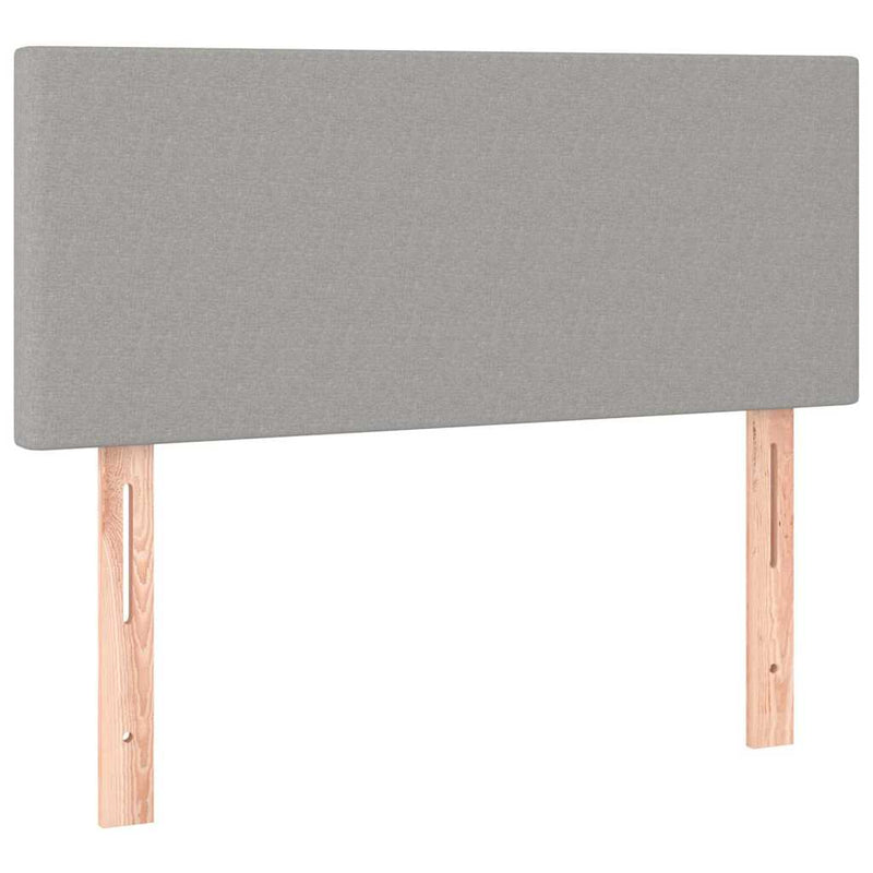 Tăblie de pat, gri deschis, 100x5x78/88 cm, textil