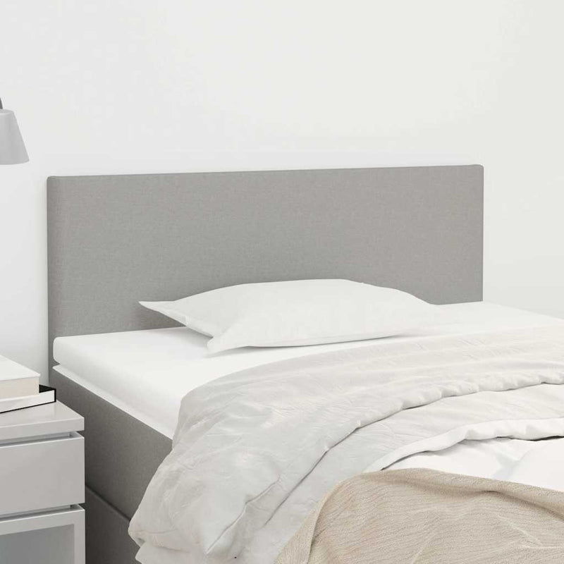 Tăblie de pat, gri deschis, 100x5x78/88 cm, textil