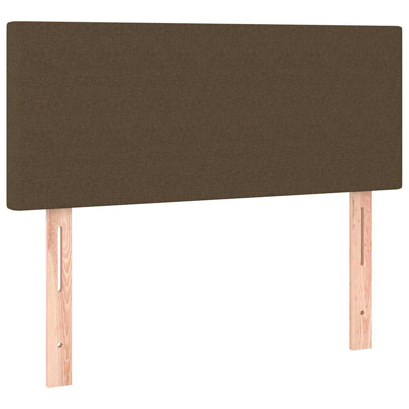 Tăblie de pat, maro închis, 100x5x78/88 cm, textil