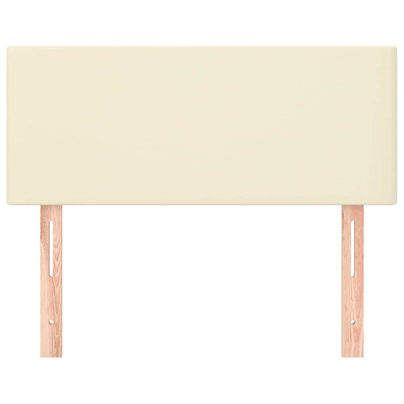Tăblie de pat, crem, 100x5x78/88 cm, piele ecologică