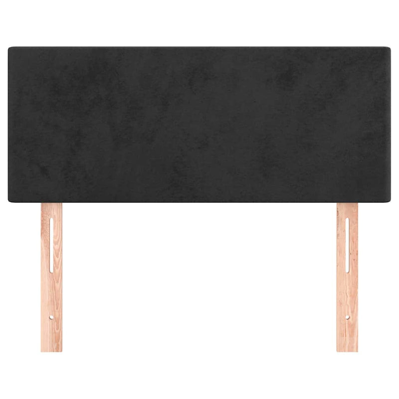 Tăblie de pat, negru, 100x5x78/88 cm, catifea