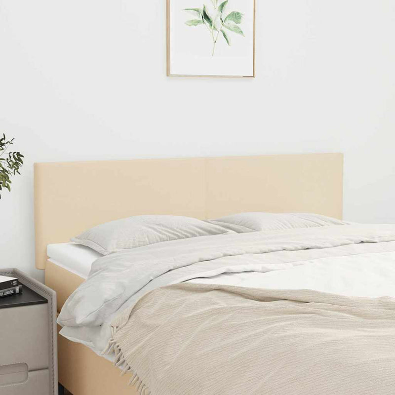 Tăblii de pat, crem, 144x5x78/88 cm, textil