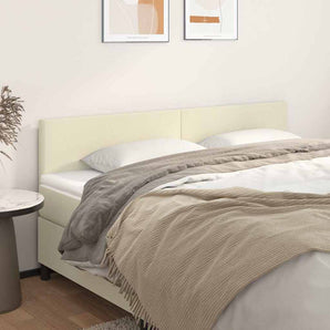 Tăblii de pat, crem, 160x5x78/88 cm, piele ecologică