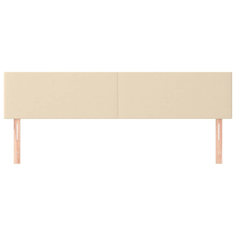 Tăblii de pat, crem, 180x5x78/88 cm, textil