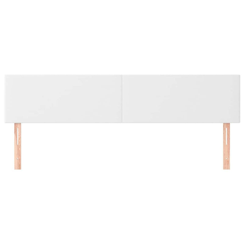 Tăblii de pat, alb, 180x5x78/88 cm, piele ecologică