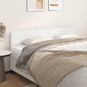 Tăblii de pat, alb, 180x5x78/88 cm, piele ecologică