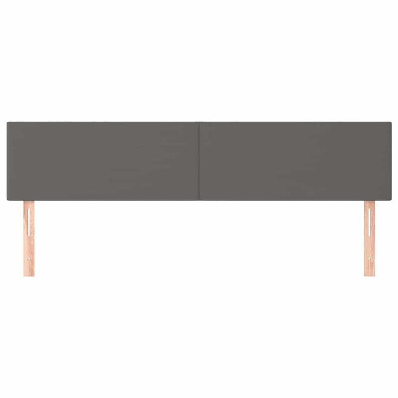 Tăblii de pat, gri, 180x5x78/88 cm, piele ecologică
