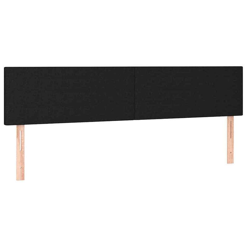 Tăblii de pat, negru, 200x5x78/88 cm, textil