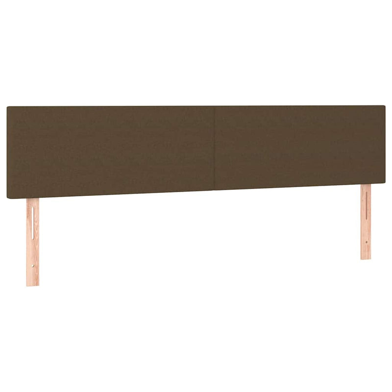 Tăblii de pat, maro închis, 200x5x78/88 cm, textil