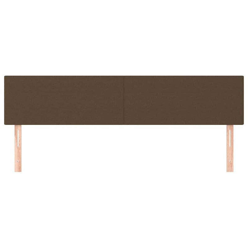 Tăblii de pat, maro închis, 200x5x78/88 cm, textil