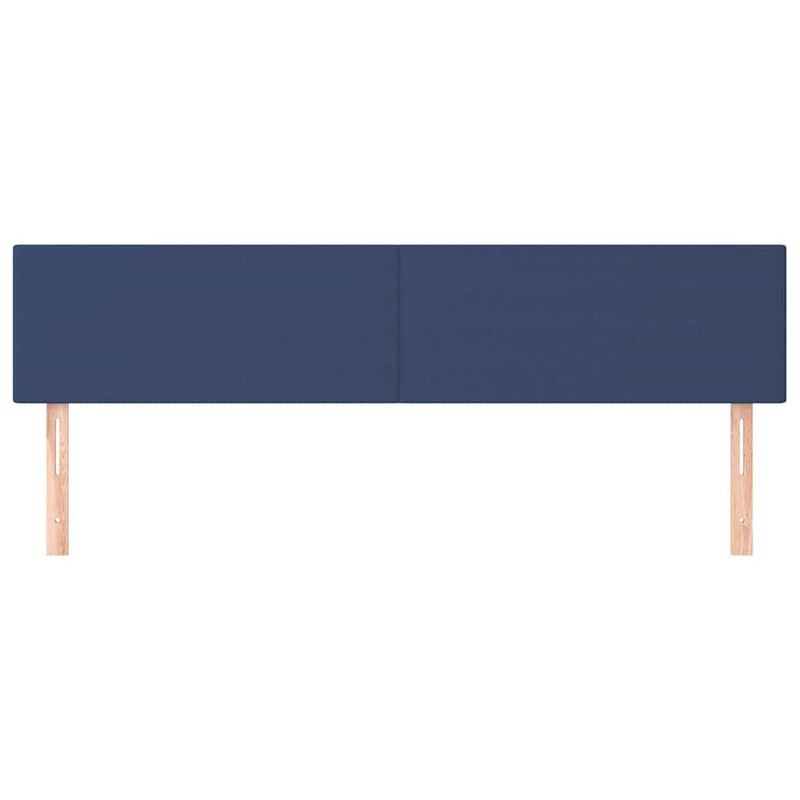 Tăblii de pat, albastru, 200x5x78/88 cm, textil