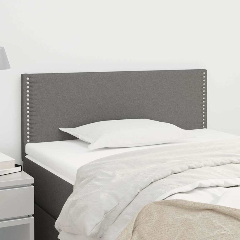 Tăblie de pat, gri închis, 80x5x78/88 cm, textil