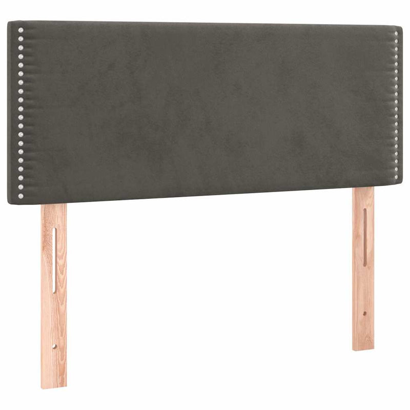 Tăblie de pat, gri închis, 80x5x78/88 cm, catifea