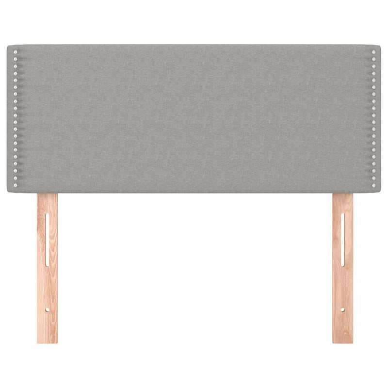 Tăblie de pat, gri deschis, 100x5x78/88 cm, textil