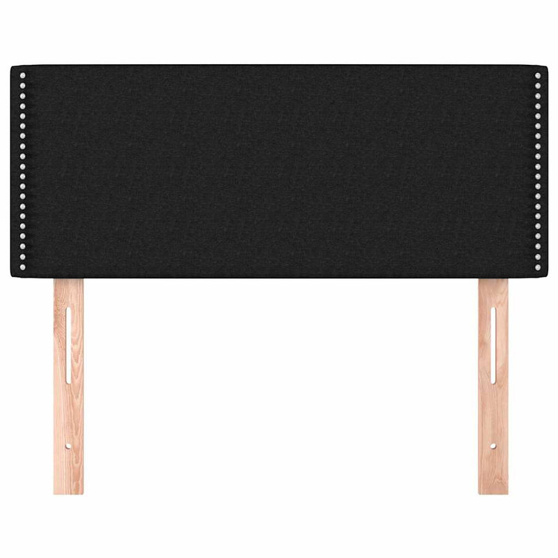 Tăblie de pat, negru, 100x5x78/88 cm, textil