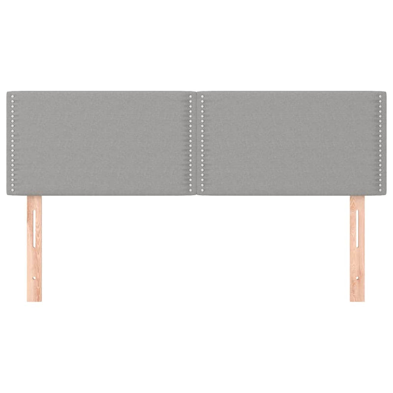 Tăblii de pat, gri deschis, 144x5x78/88 cm, textil