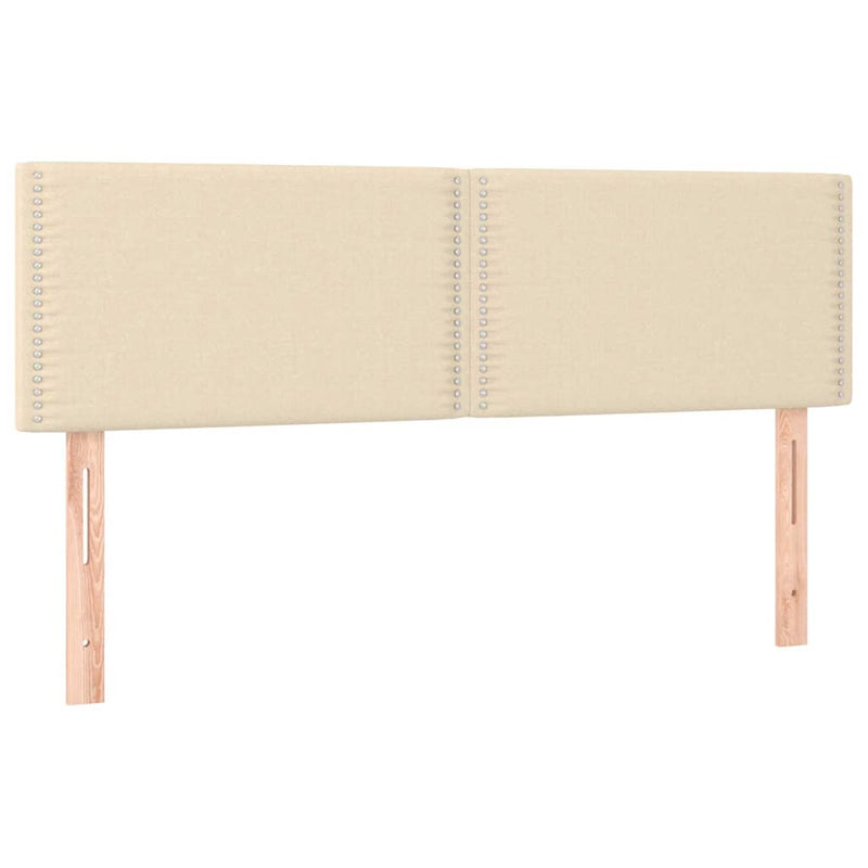 Tăblii de pat, crem, 144x5x78/88 cm, textil