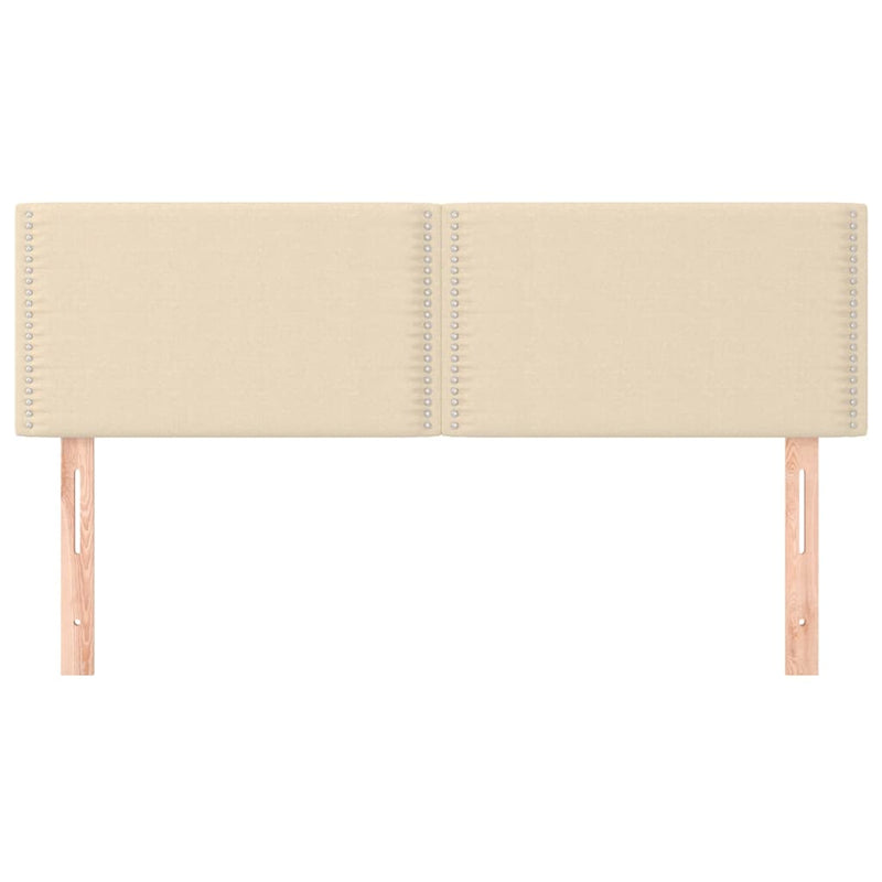 Tăblii de pat, crem, 144x5x78/88 cm, textil
