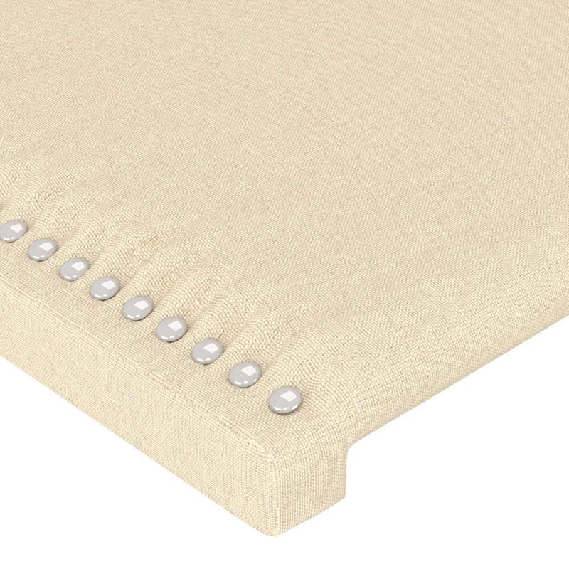 Tăblii de pat, crem, 144x5x78/88 cm, textil