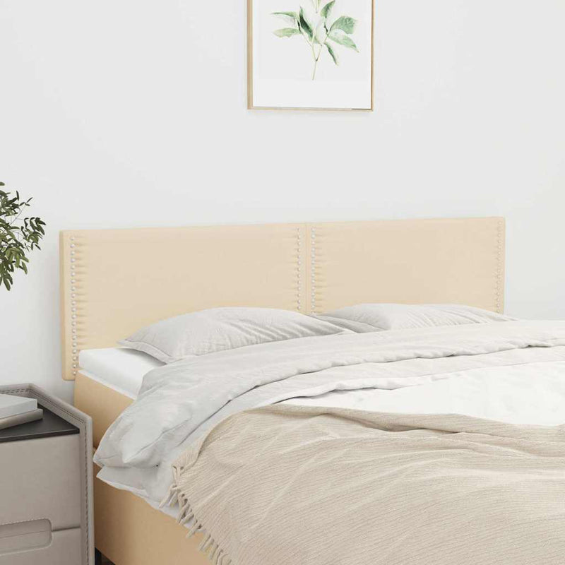 Tăblii de pat, crem, 144x5x78/88 cm, textil