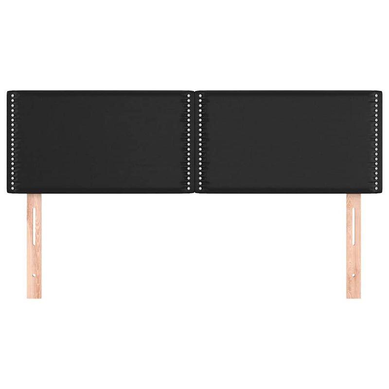 Tăblii de pat, negru, 144x5x78/88 cm, piele ecologică