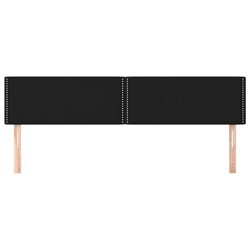 Tăblii de pat, negru, 180x5x78/88 cm, textil