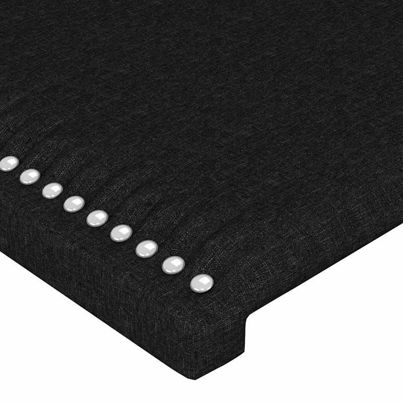 Tăblii de pat, negru, 180x5x78/88 cm, textil