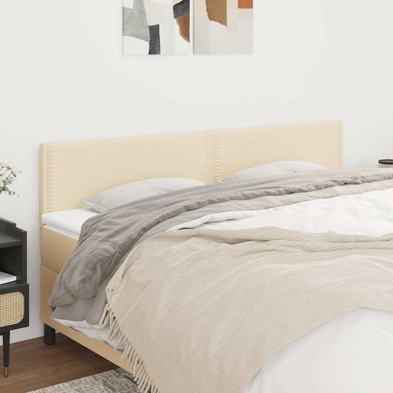 Tăblii de pat, crem, 180x5x78/88 cm, textil