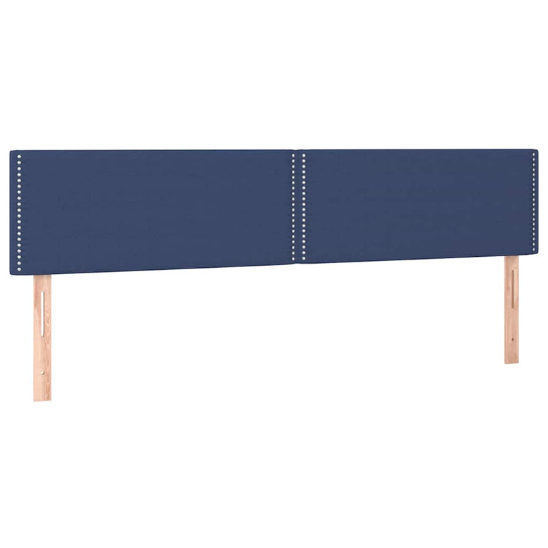 Tăblii de pat, albastru, 180x5x78/88 cm, textil