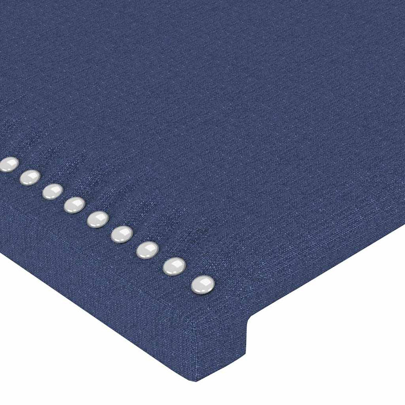 Tăblii de pat, albastru, 180x5x78/88 cm, textil