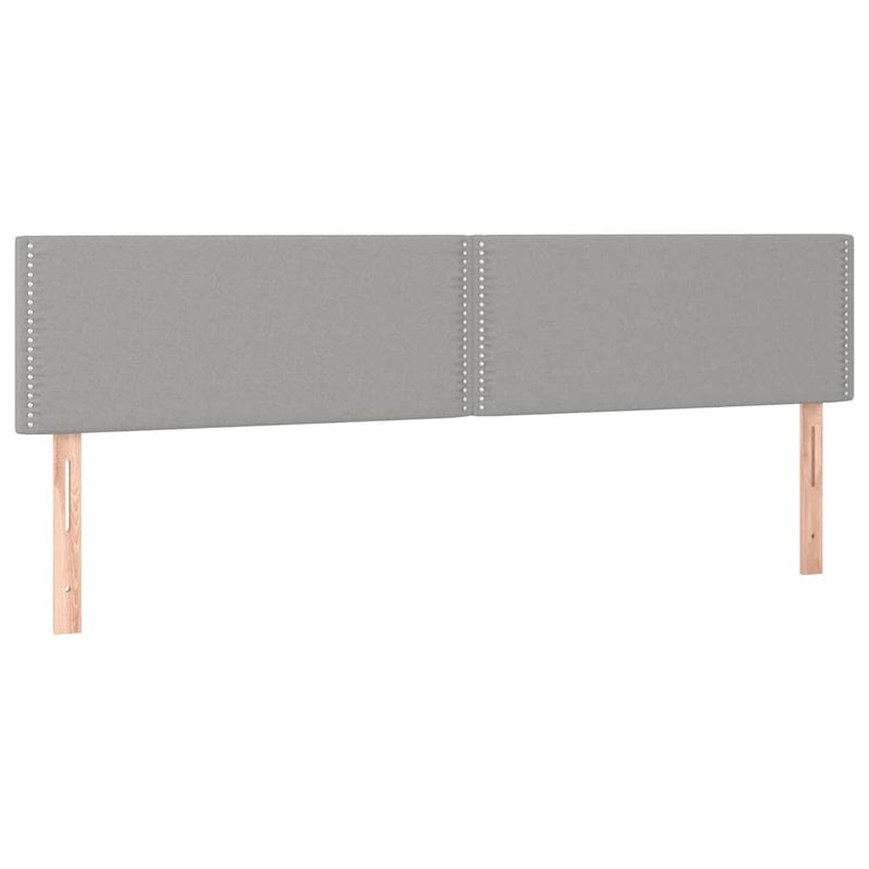 Tăblii de pat, gri deschis, 200x5x78/88 cm, textil