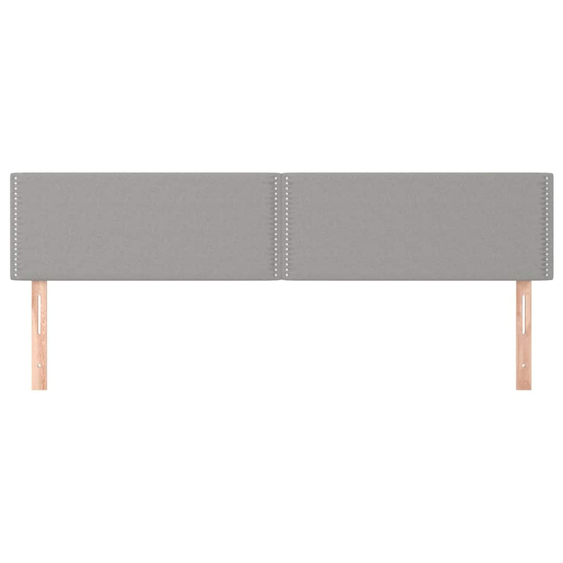 Tăblii de pat, gri deschis, 200x5x78/88 cm, textil