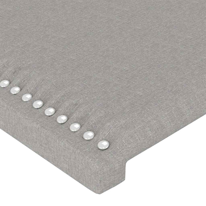 Tăblii de pat, gri deschis, 200x5x78/88 cm, textil
