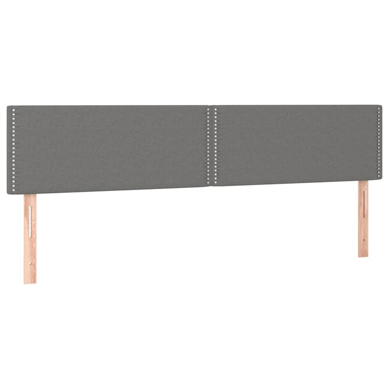 Tăblii de pat, gri închis, 200x5x78/88 cm, textil