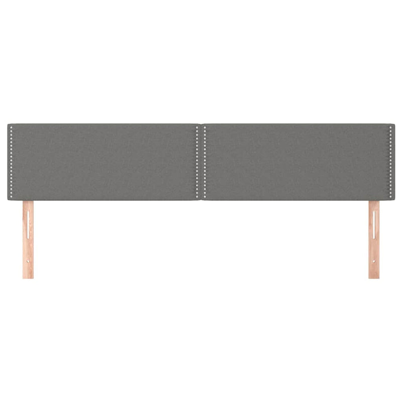 Tăblii de pat, gri închis, 200x5x78/88 cm, textil