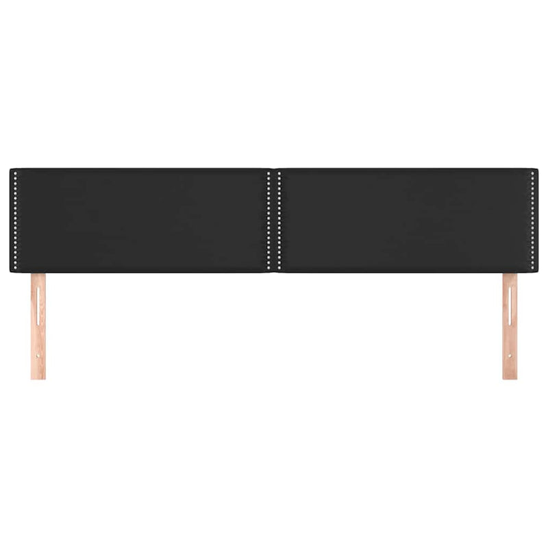 Tăblii de pat, negru, 200x5x78/88 cm, piele ecologică