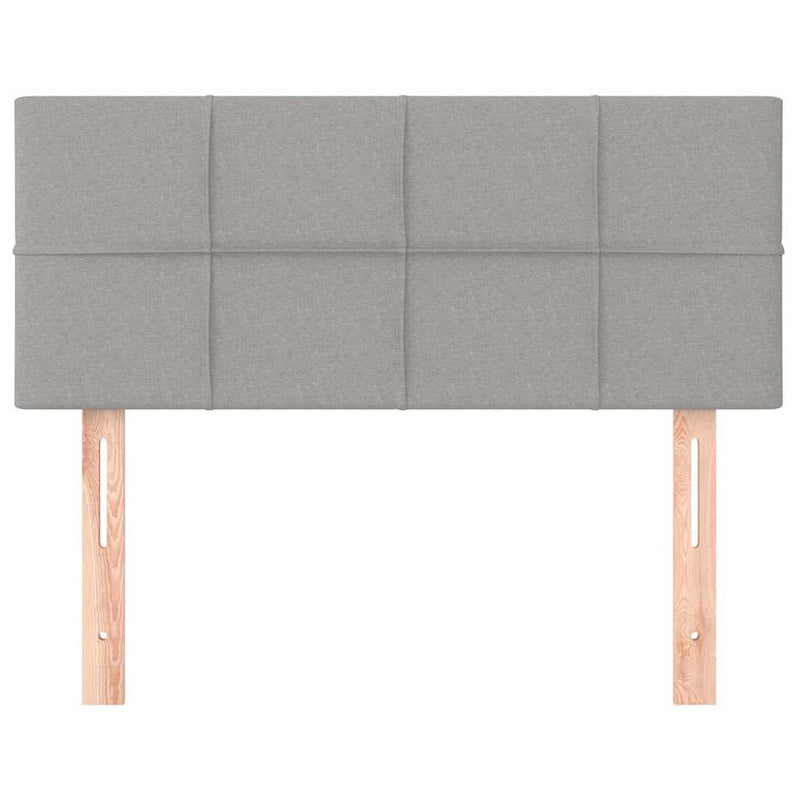 Tăblie de pat, gri deschis, 80x5x78/88 cm, textil