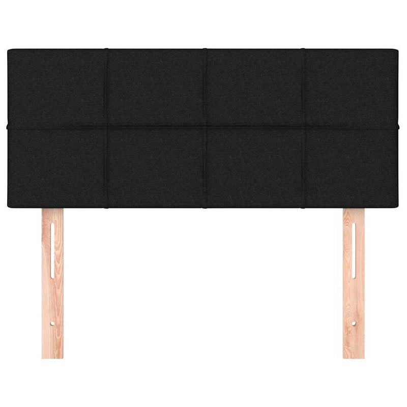 Tăblie de pat, negru, 80x5x78/88 cm, textil
