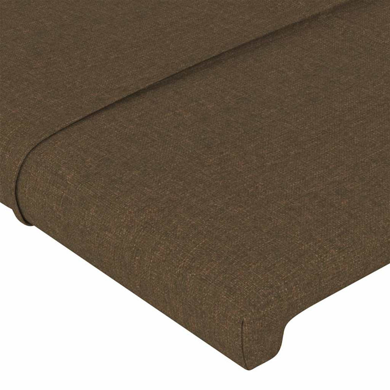 Tăblie de pat, maro închis, 90x5x78/88 cm, textil