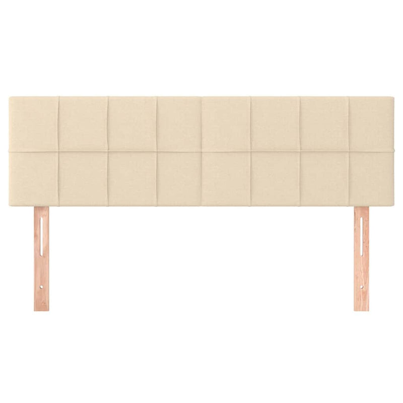 Tăblii de pat, crem, 144x5x78/88 cm, textil