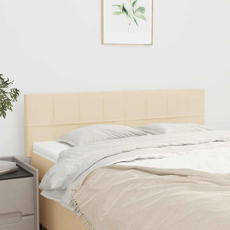 Tăblii de pat, crem, 144x5x78/88 cm, textil