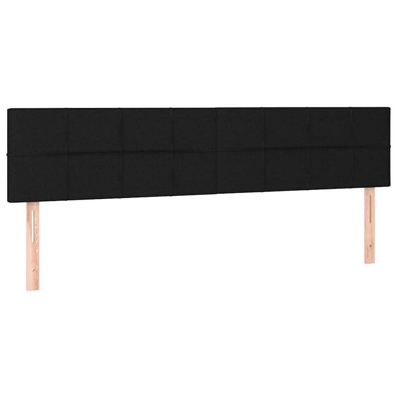 Tăblii de pat, negru, 160x5x78/88 cm, textil