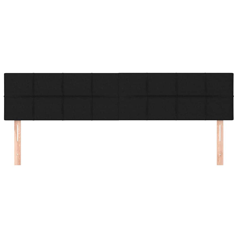 Tăblii de pat, negru, 160x5x78/88 cm, textil