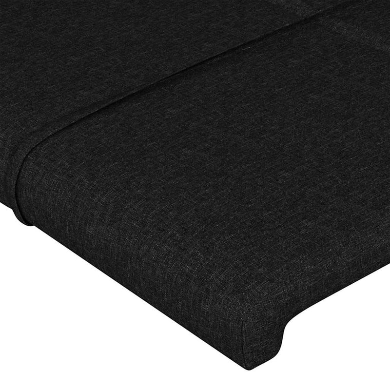 Tăblii de pat, negru, 160x5x78/88 cm, textil