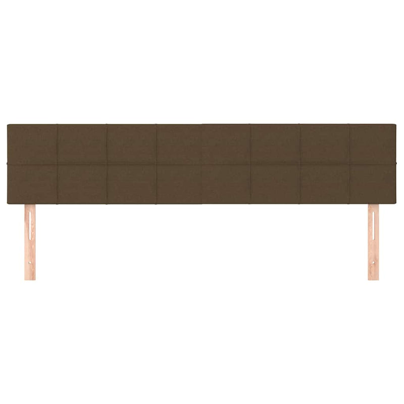 Tăblii de pat, maro închis, 160x5x78/88 cm, textil