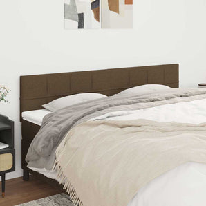 Tăblii de pat, maro închis, 160x5x78/88 cm, textil