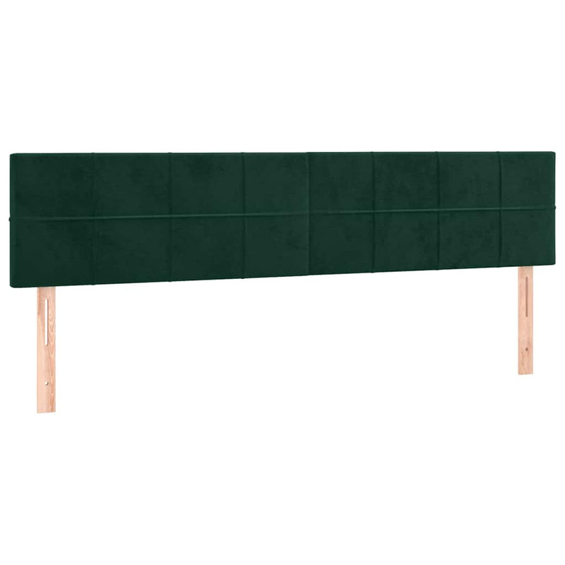 Tăblii de pat, verde închis, 160x5x78/88 cm, catifea